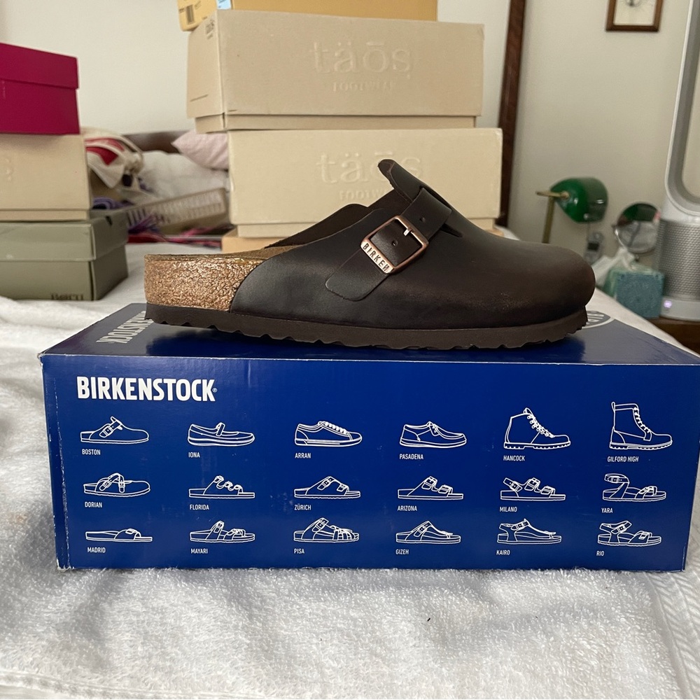 Birkenstock Brown Clogs with Buckle